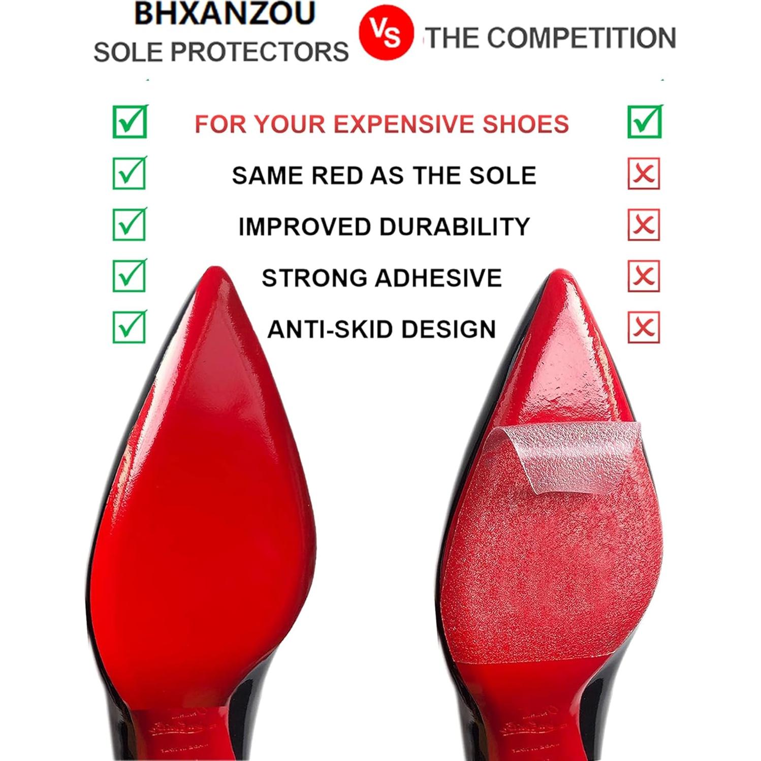 Protectores de Suela Roja BHXANZOU 8 Pcs Antideslizantes 15.24x11.43cm