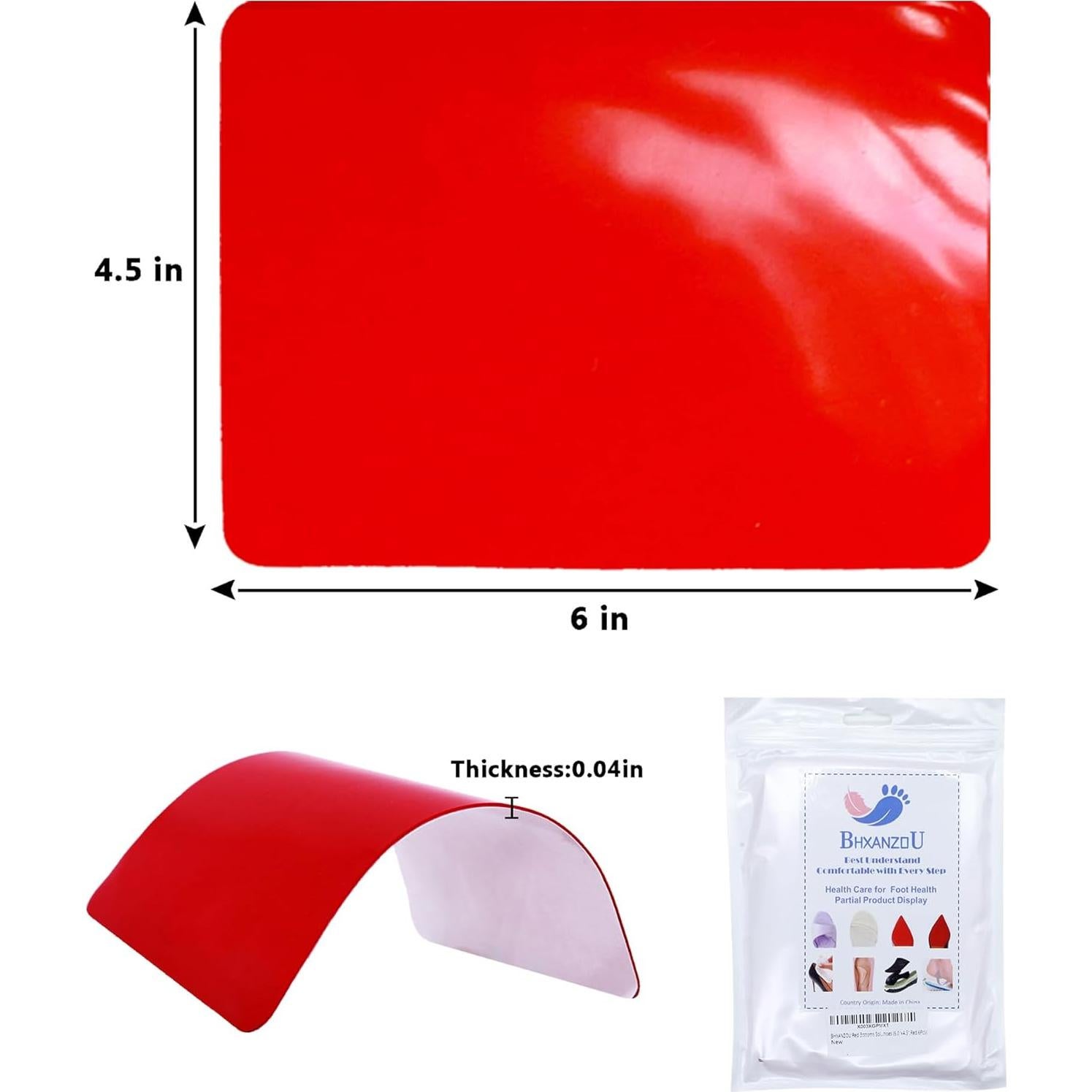 Protectores de Suela Roja BHXANZOU 8 Pcs Antideslizantes 15.24x11.43cm