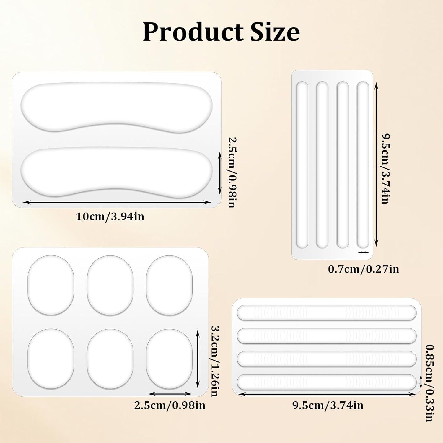 16 Almohadillas de Silicona para Tacones Bremorou Transparente