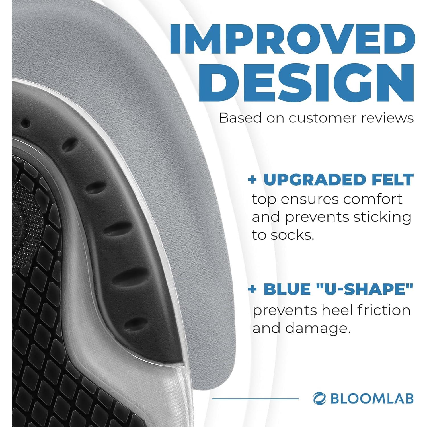 Almohadillas de Gel para el Talón Bloomdeals - 2 Piezas - Comodidad Diaria