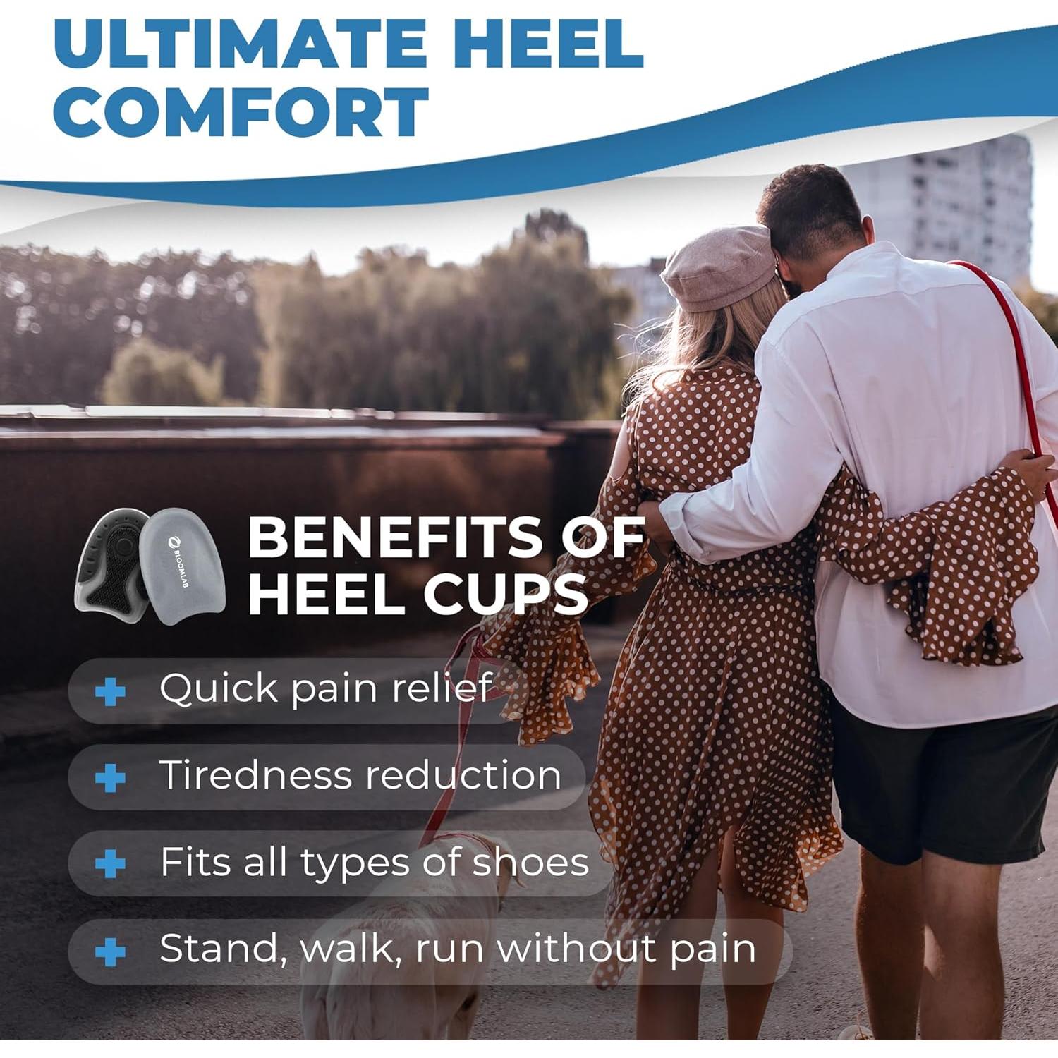 Almohadillas de Gel para el Talón Bloomdeals - 2 Piezas - Comodidad Diaria