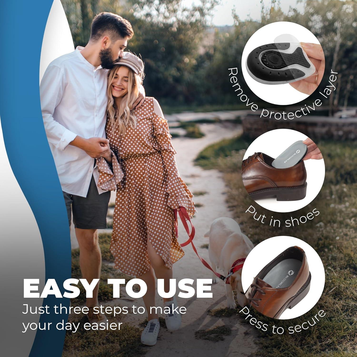 Almohadillas de Gel para el Talón Bloomdeals - 2 Piezas - Comodidad Diaria