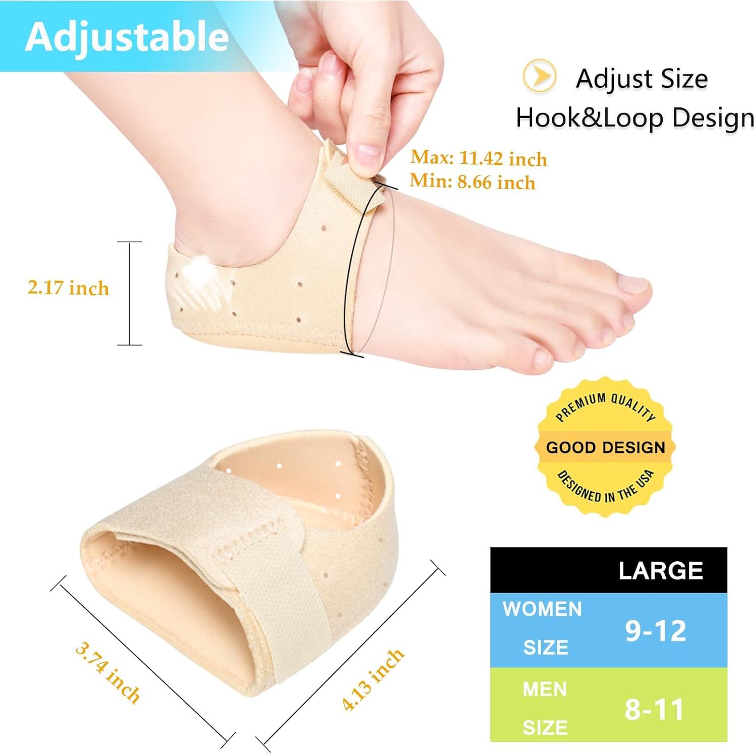 Protectores de Talón JUMPOW Beige Gruesos para Fascitis Plantar