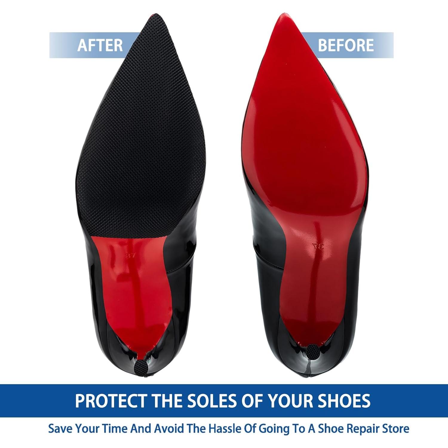 Protector de Suela de Zapato GADEBAO 4 Pcs Antideslizante Negro