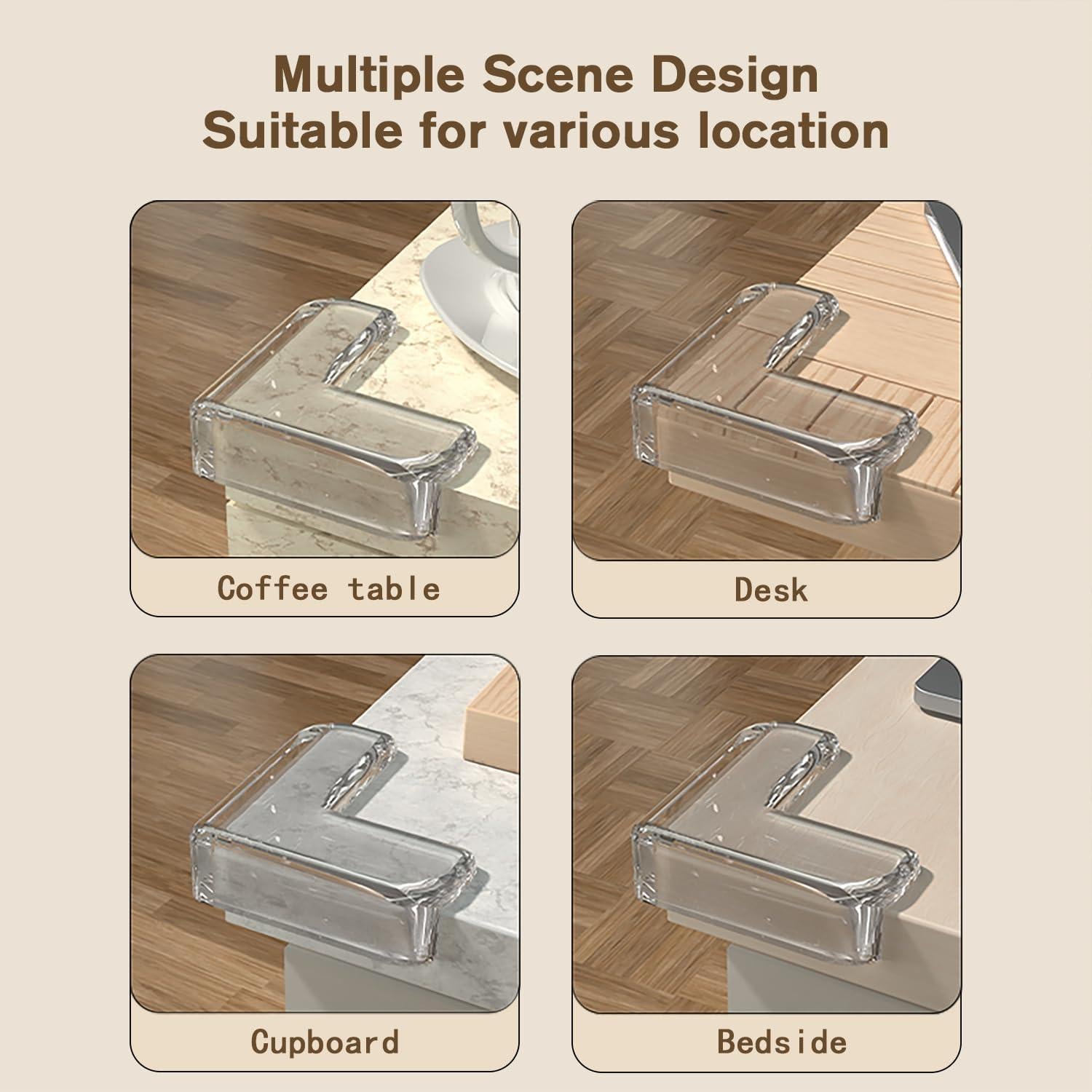 Paquete de 16 Protectores de Esquinas MOYONTE Transparente L