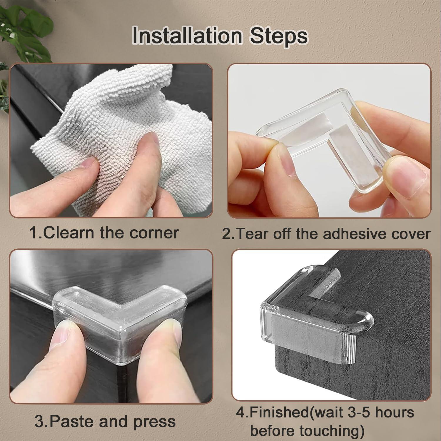 Paquete de 16 Protectores de Esquinas MOYONTE Transparente L