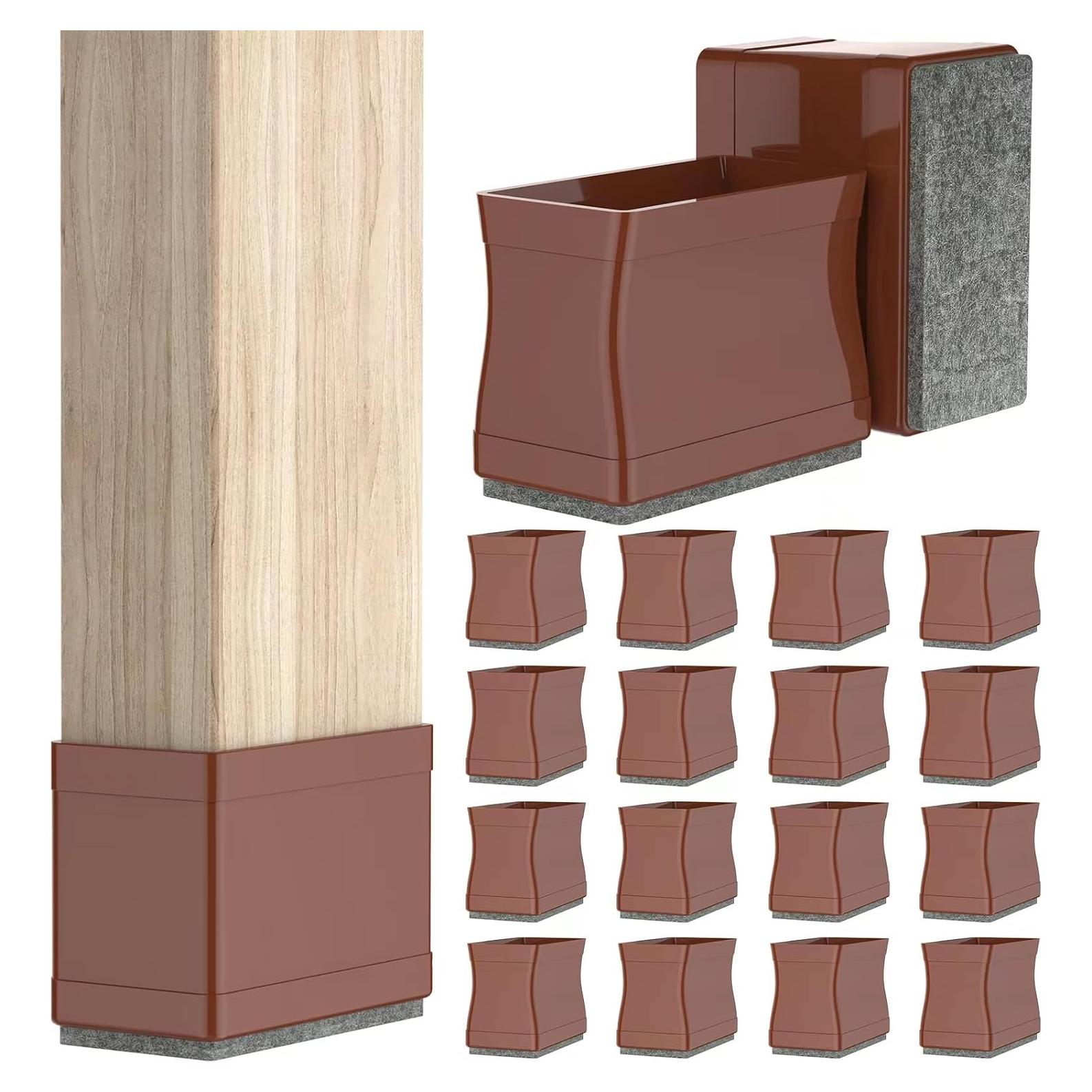 Protectores de Pies de Silla CHWM 16 PCS Silicona Marrón