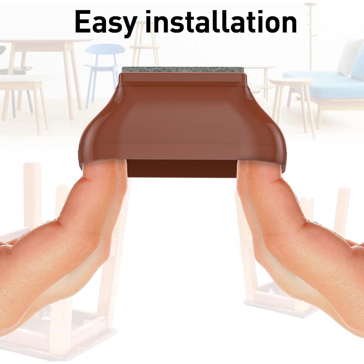 Protectores de Pies de Silla CHWM 16 PCS Silicona Marrón