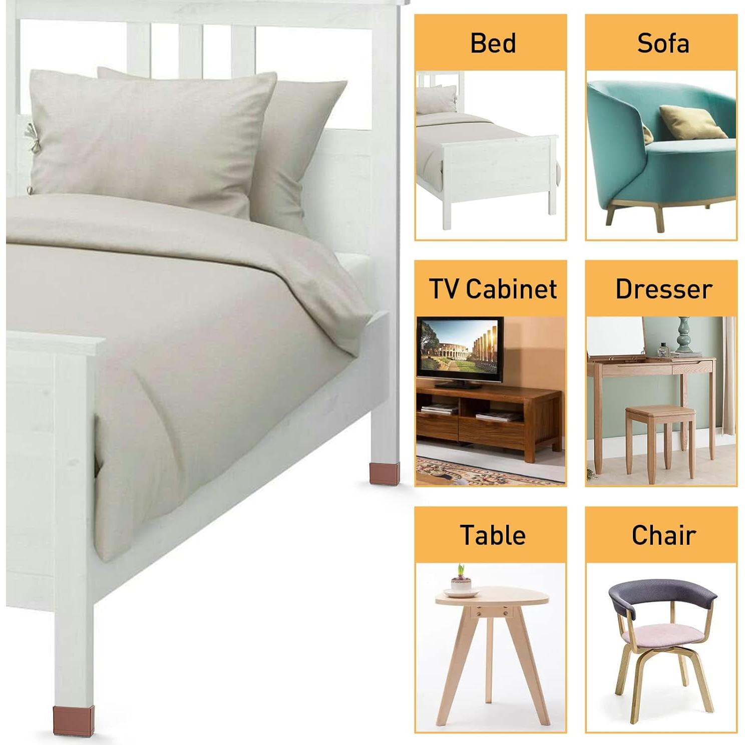 Protectores de Pies de Silla CHWM 16 PCS Silicona Marrón