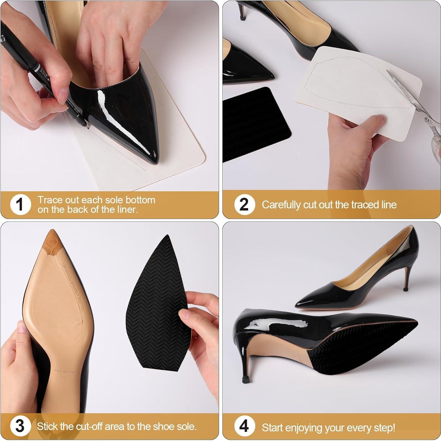 Protector de Suela Antideslizante GQTJP para Tacones Altos - 4 Pcs