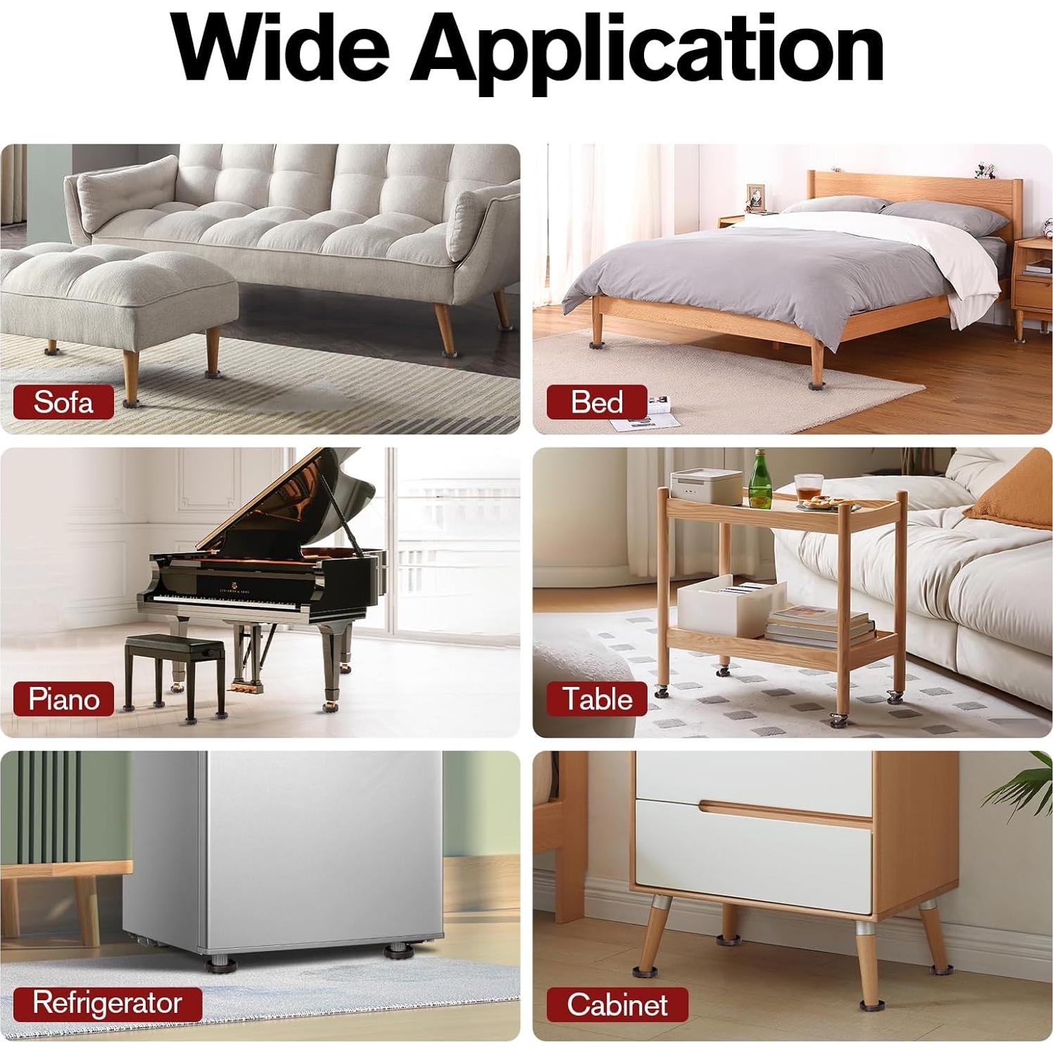 Almohadillas Antideslizantes BOIVSHI 16 Pcs 5.08 cm para Muebles