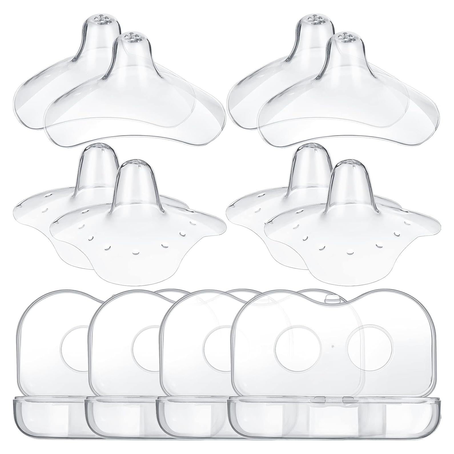 Protectores de Pezón Nuanchu 8 Pcs Silicona 20mm y 15mm