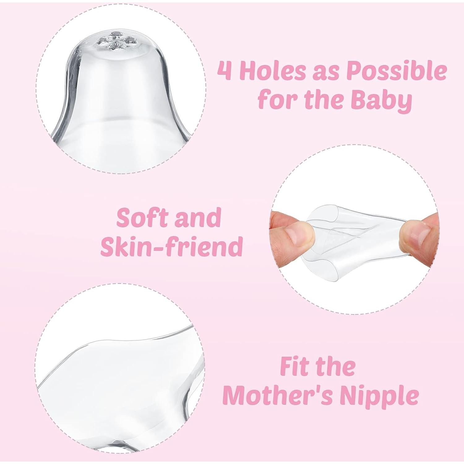 Protectores de Pezón Nuanchu 8 Pcs Silicona 20mm y 15mm