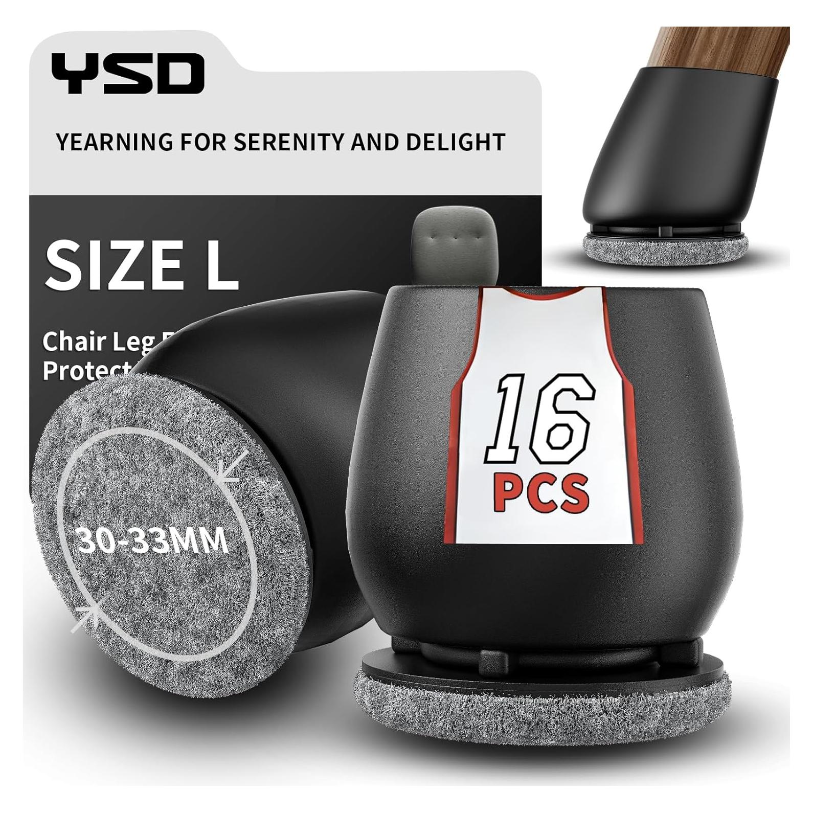 16 Protectores de Piso de Silicona para Sillas Inclinadas 3.18 cm