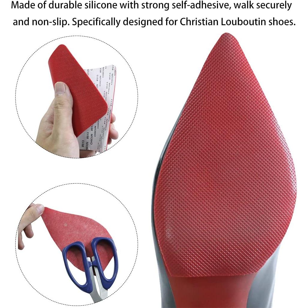 Protectores de Suela de Zapato DR. FOOT Silicona Antideslizante Rojo