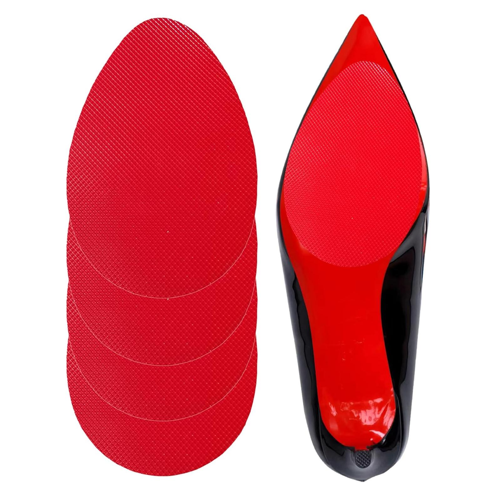 Protectores de Suela Antideslizantes CZBYXA12 para Tacones Rojo
