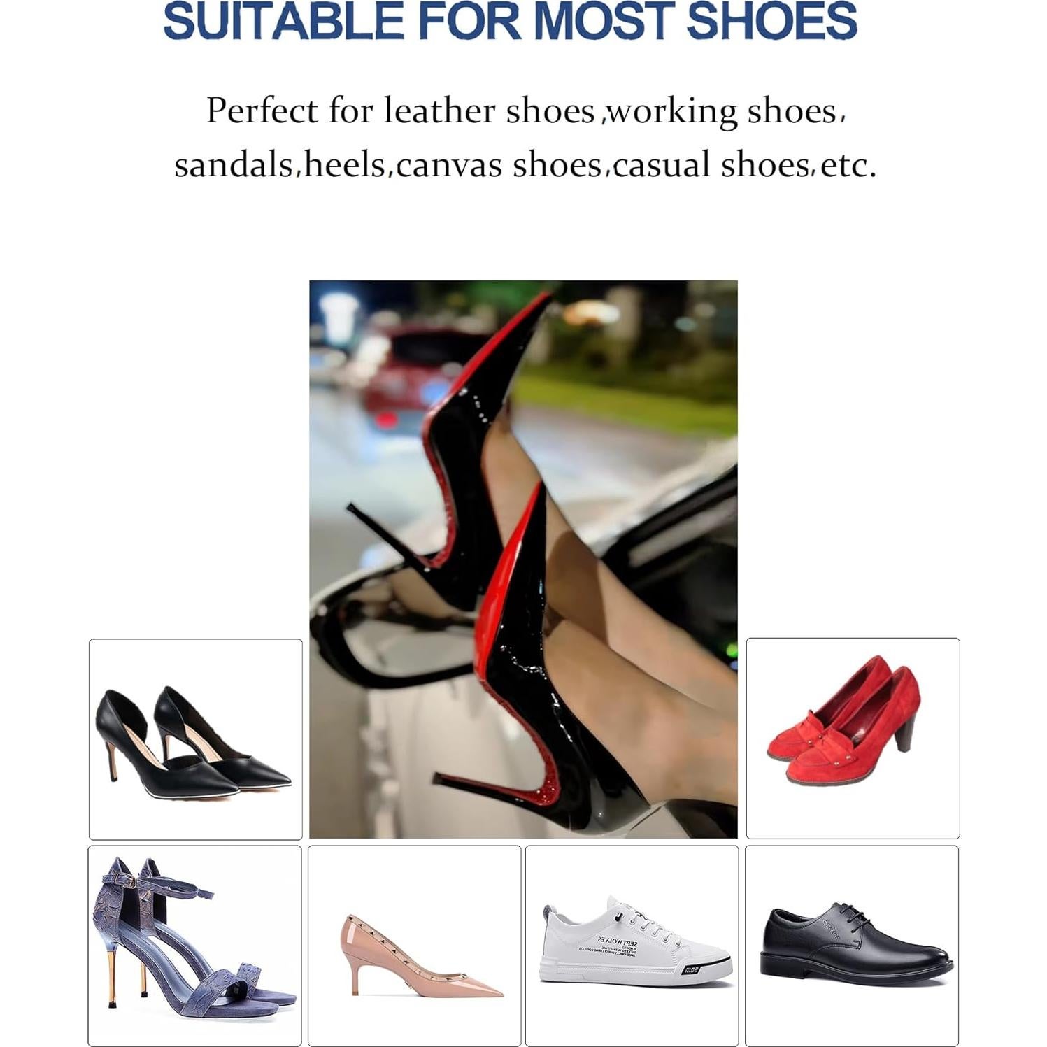 Protectores de Suela Antideslizantes CZBYXA12 para Tacones Rojo