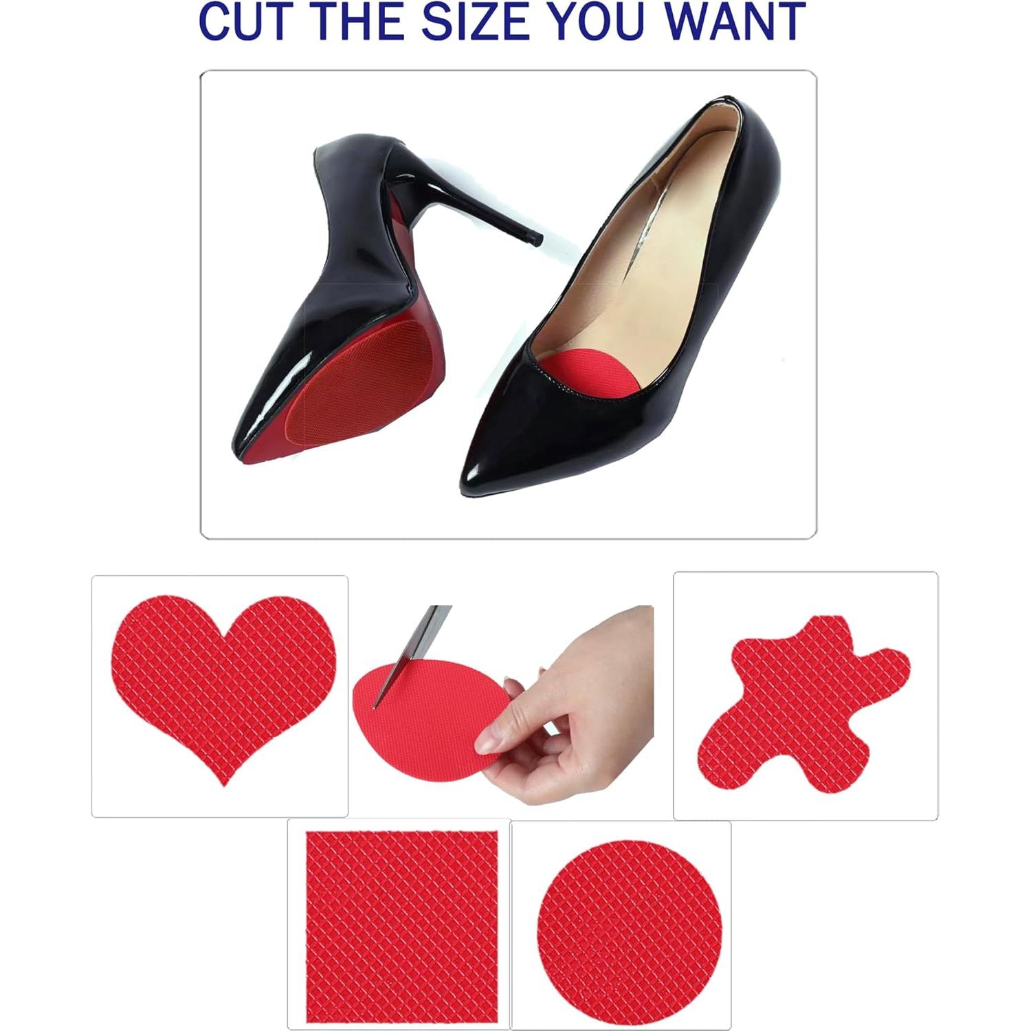 Protectores de Suela Antideslizantes CZBYXA12 para Tacones Rojo