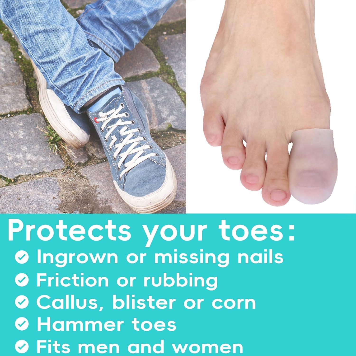 Protectores de Gel para Dedos Grandes Byehambuni - 8 Piezas