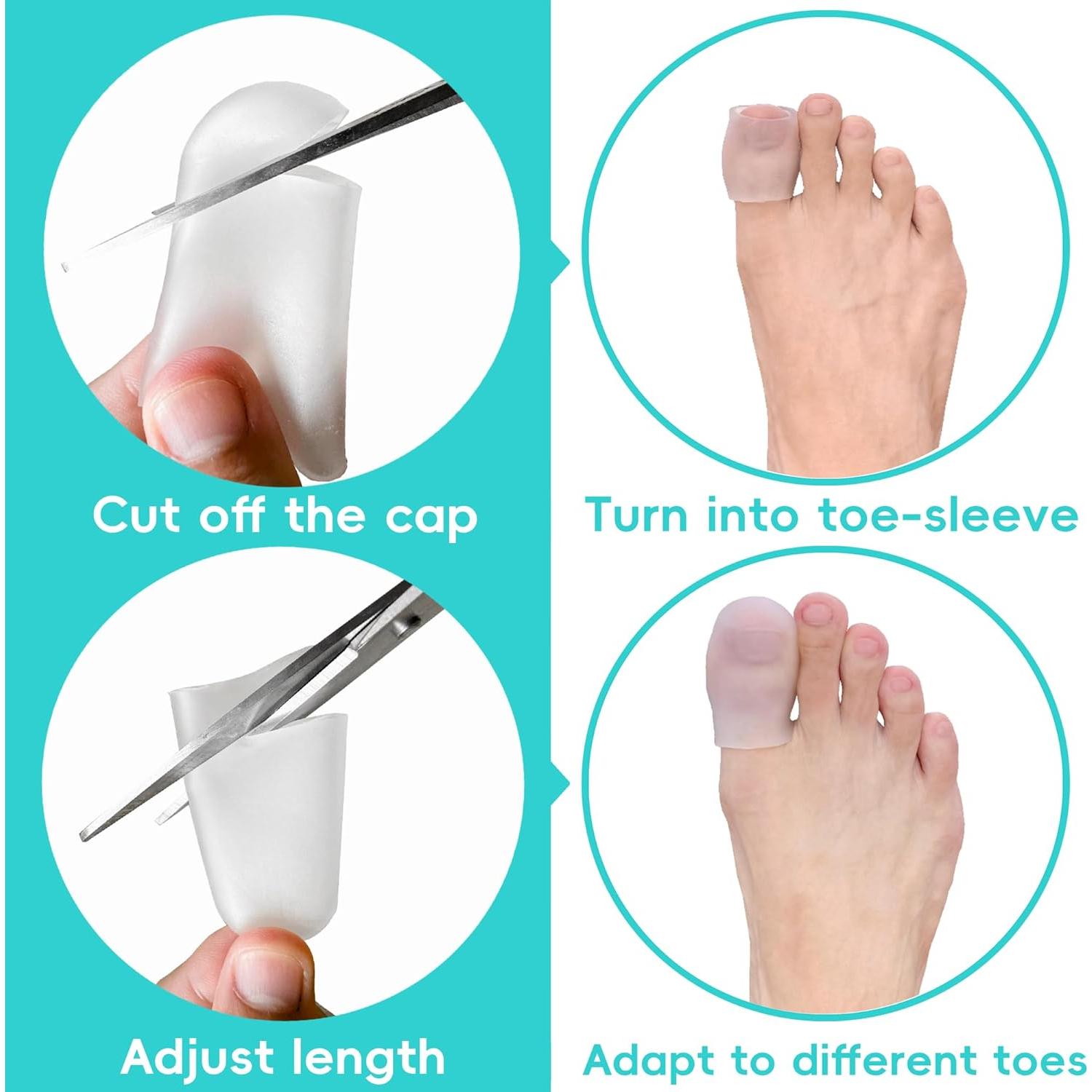 Protectores de Gel para Dedos Grandes Byehambuni - 8 Piezas