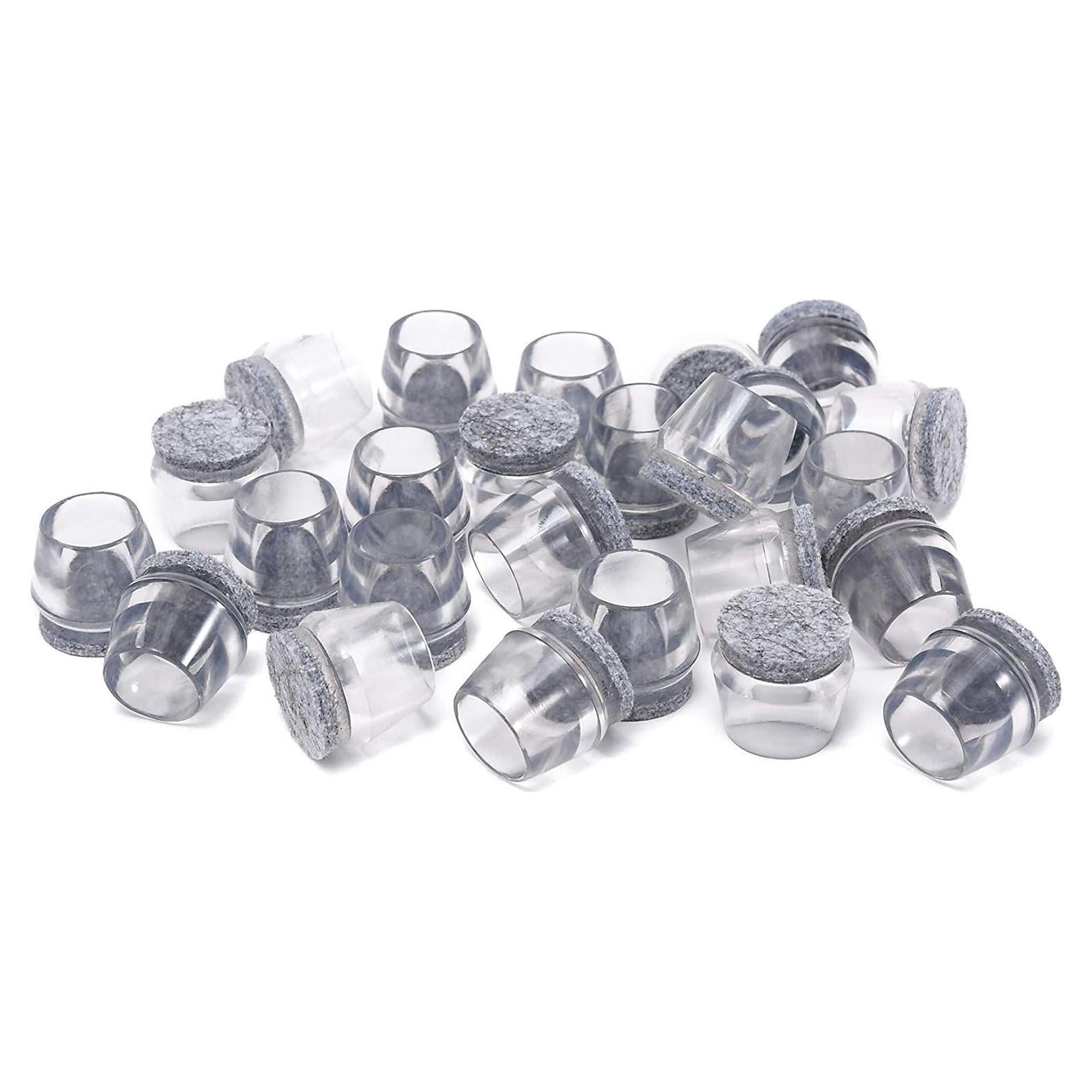 Protectores de Suelo para Patas de Sillas FURNIGEAR - 20 Unidades Silicona y Fieltro