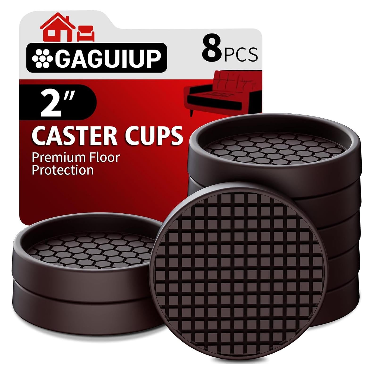 Almohadillas Antideslizantes GAGUIUP 8PCS 5.7cm Redondas Marrón