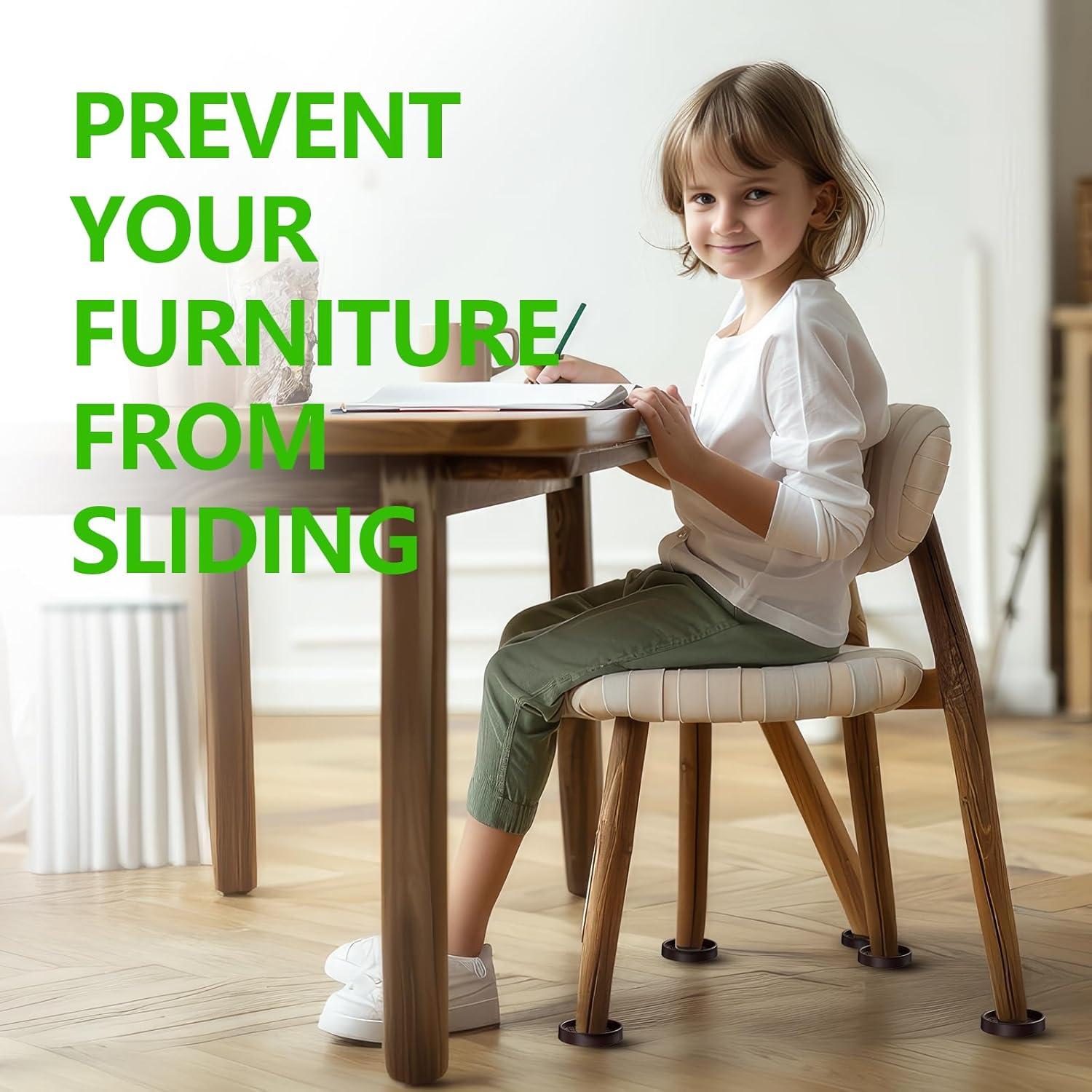 Almohadillas Antideslizantes GAGUIUP 8PCS 5.7cm Redondas Marrón