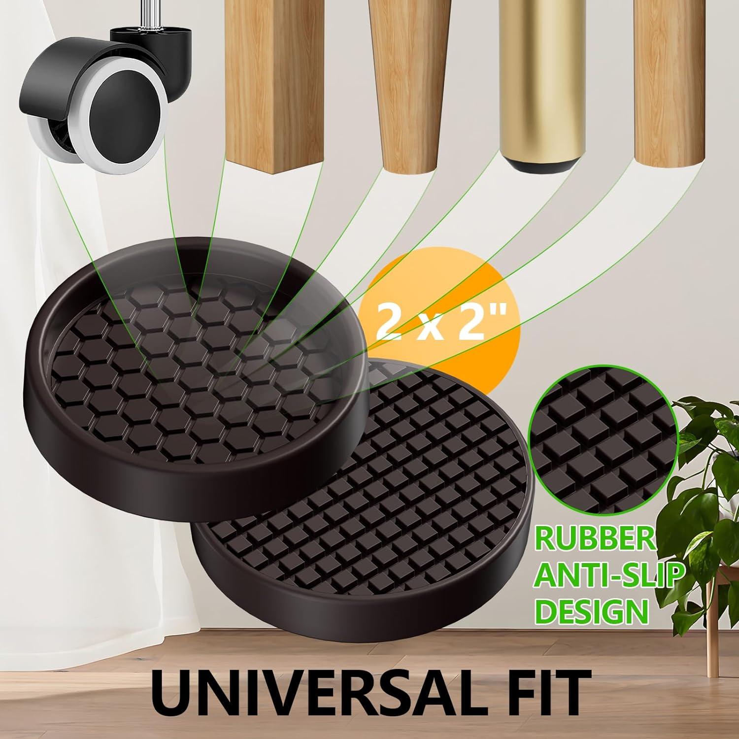 Almohadillas Antideslizantes GAGUIUP 8PCS 5.7cm Redondas Marrón