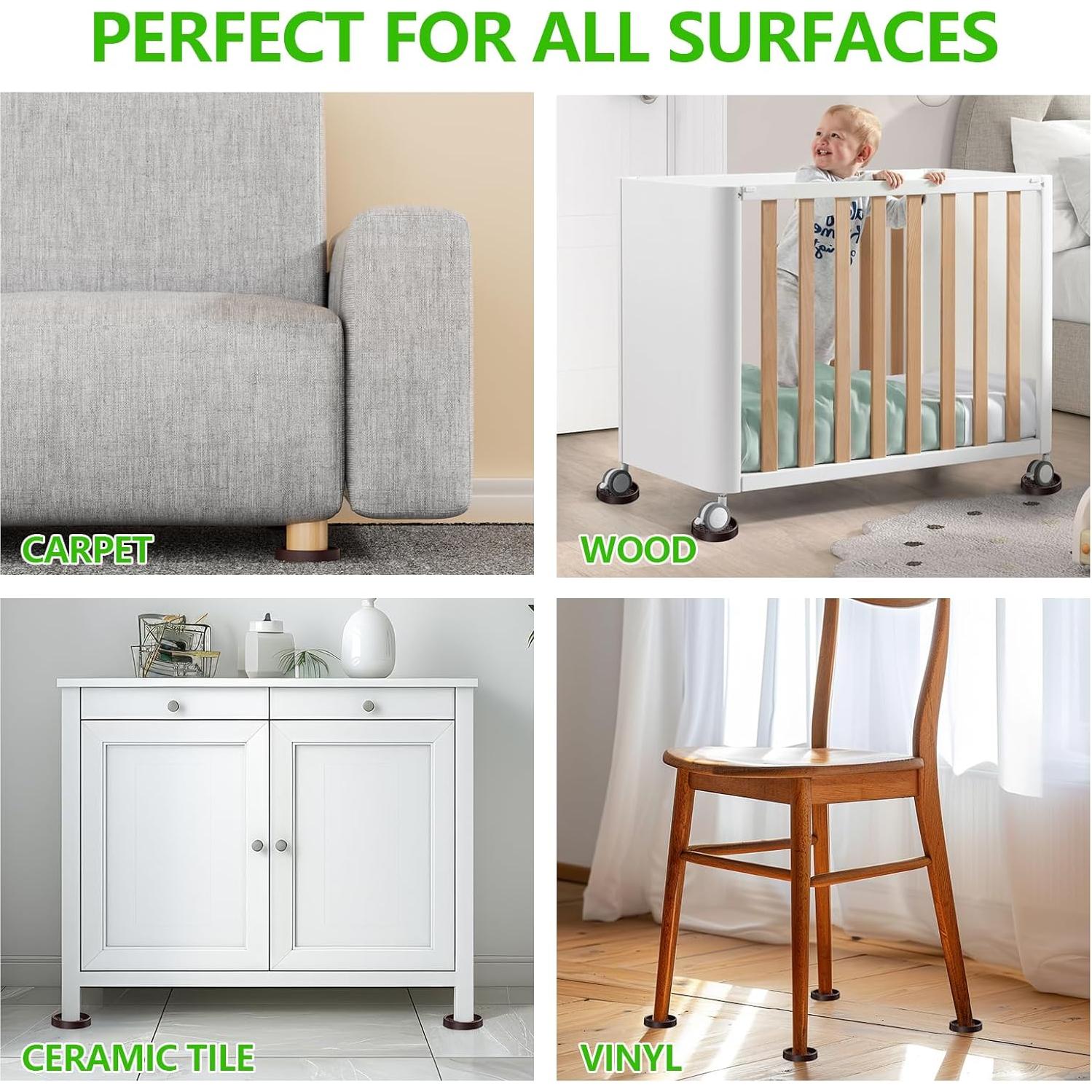 Almohadillas Antideslizantes GAGUIUP 8PCS 5.7cm Redondas Marrón