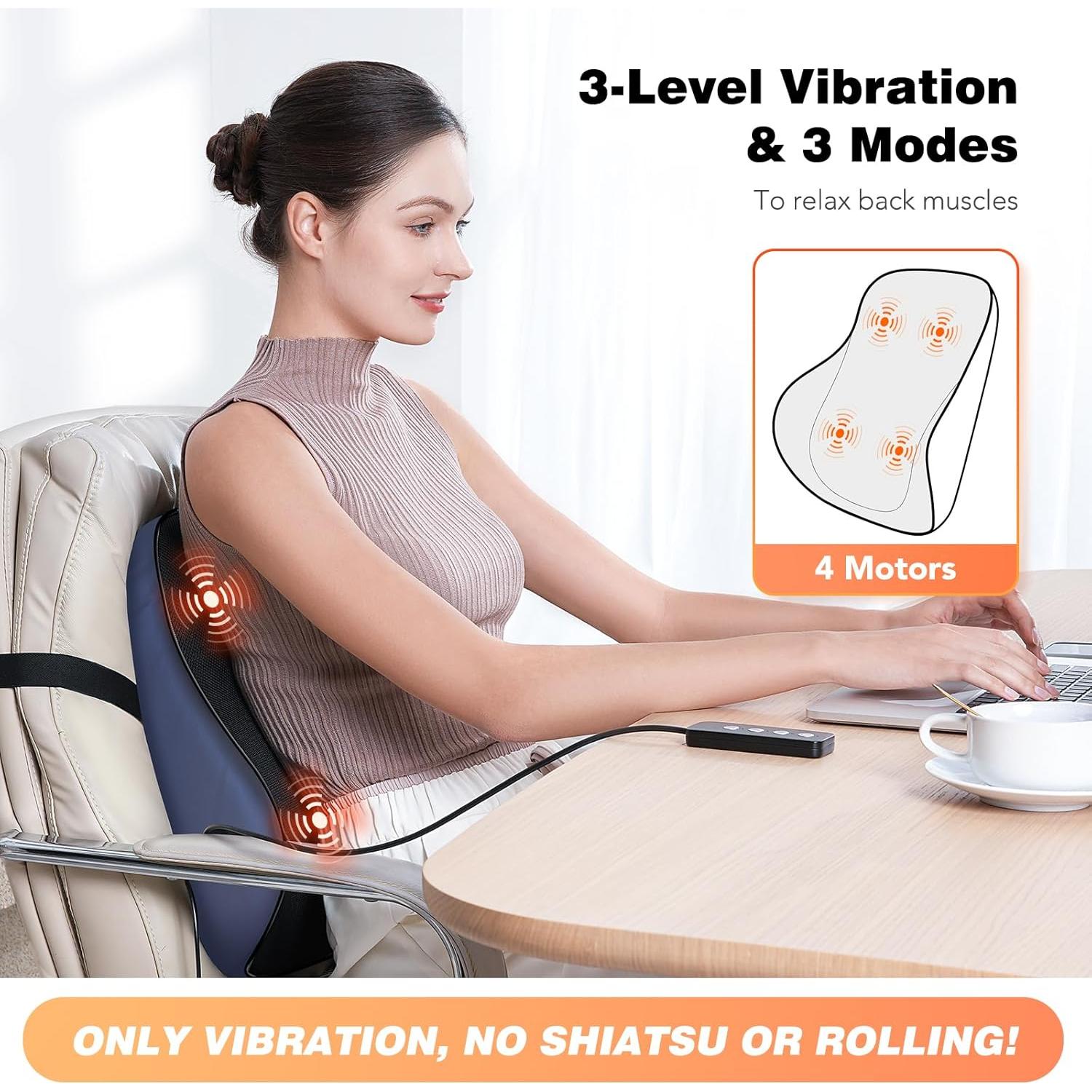 Almohada Lumbar KNQZE KB7 con Calentamiento y Masaje