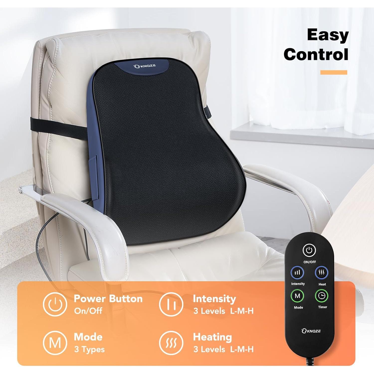 Almohada Lumbar KNQZE KB7 con Calentamiento y Masaje