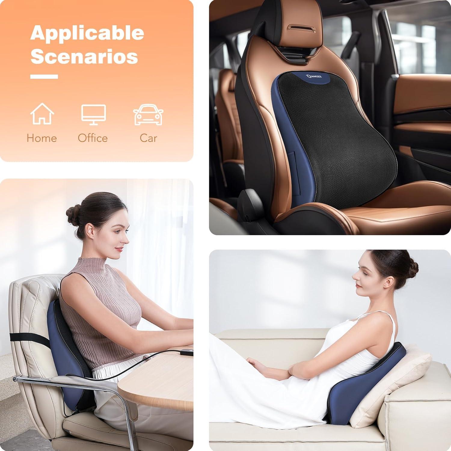 Almohada Lumbar KNQZE KB7 con Calentamiento y Masaje