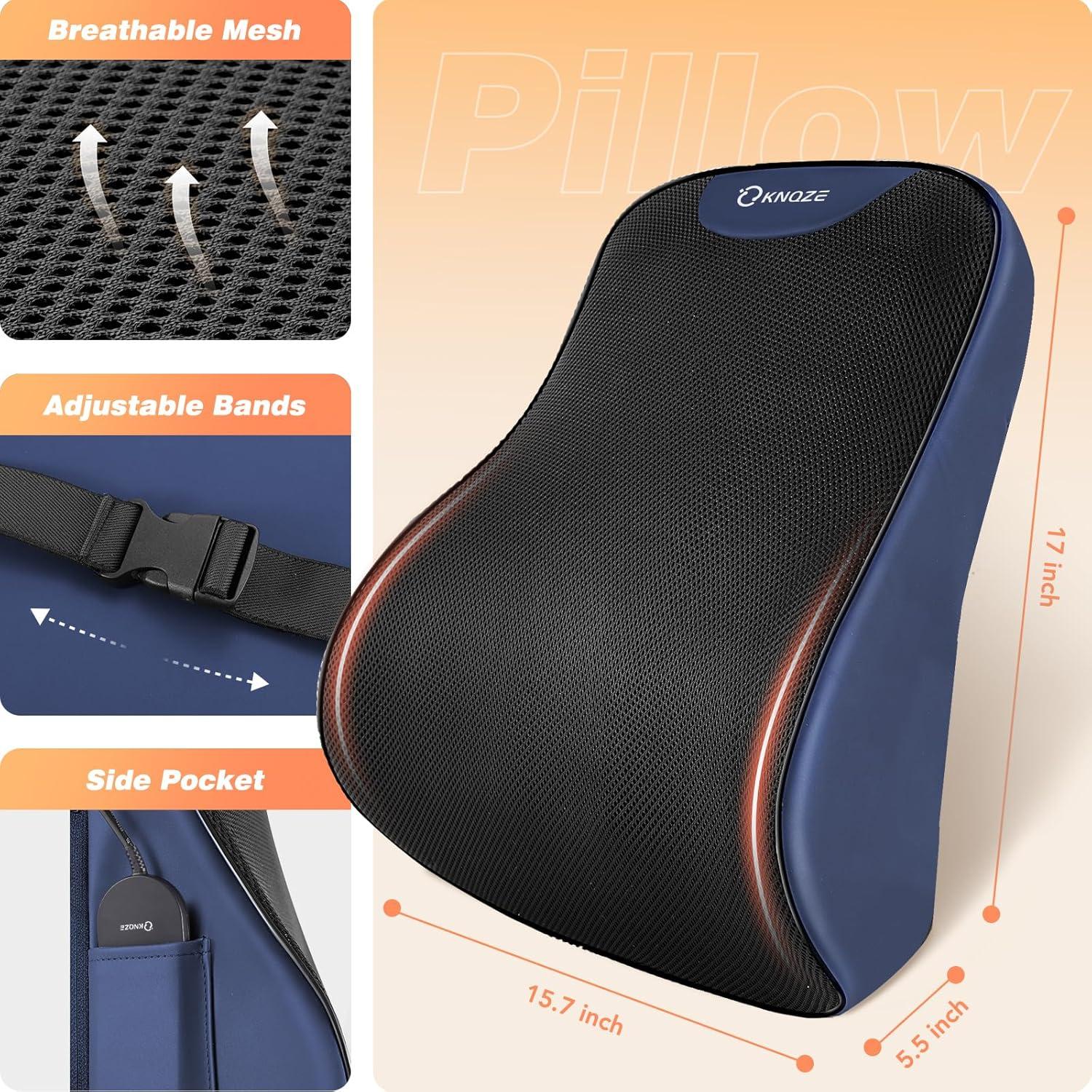 Almohada Lumbar KNQZE KB7 con Calentamiento y Masaje