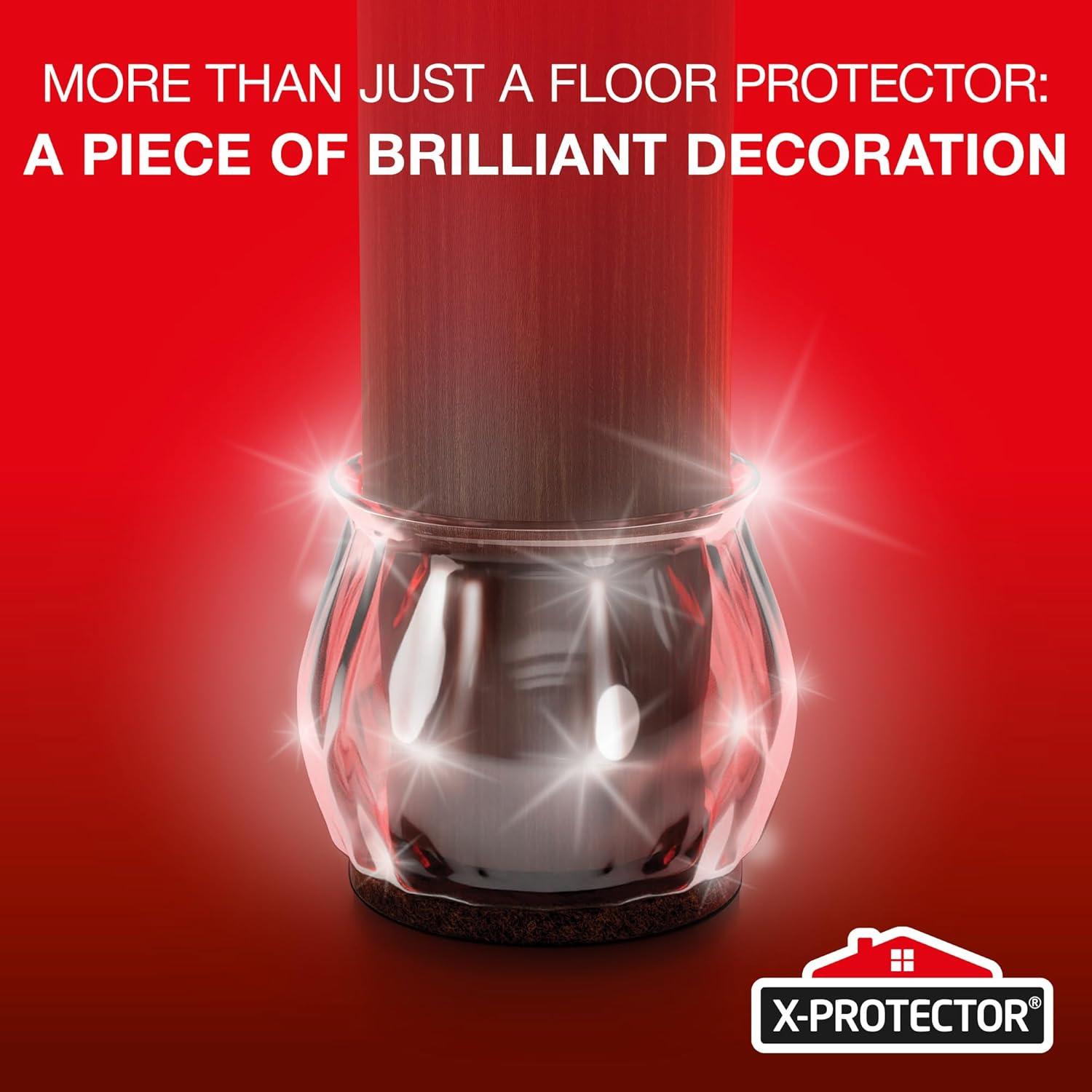 32 Protectores de Suelo para Patas de Silla X-Protector 3.6-4.6 cm