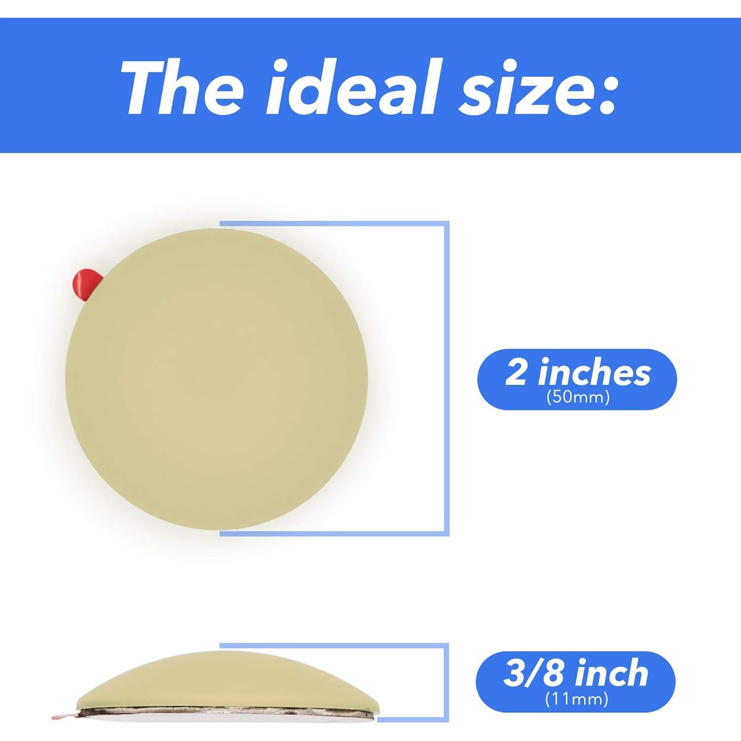 Protectores de Pared de Silicona Crebri 5cm Beige Autoadhesivos