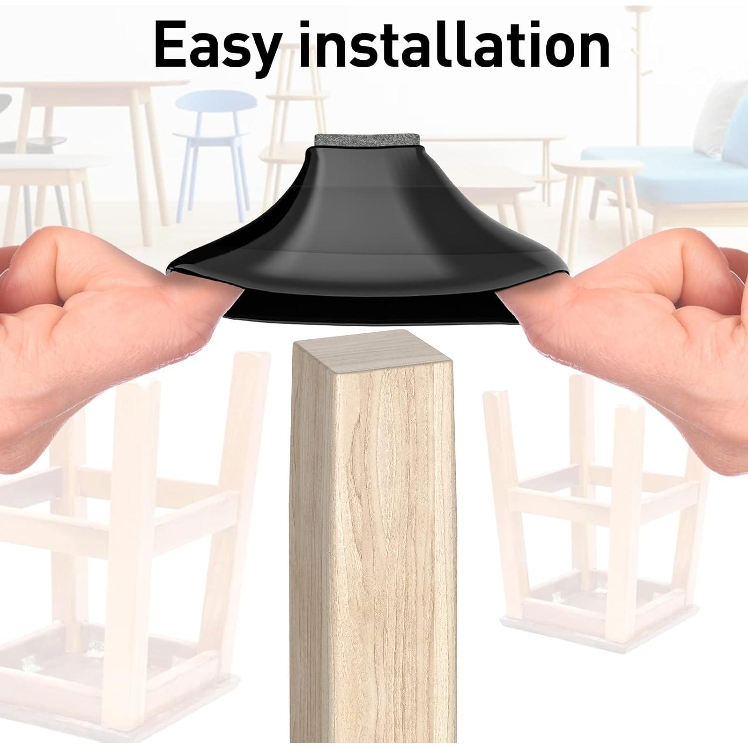 Protectores de patas de silla cuadrados CHWM 16 piezas silicona