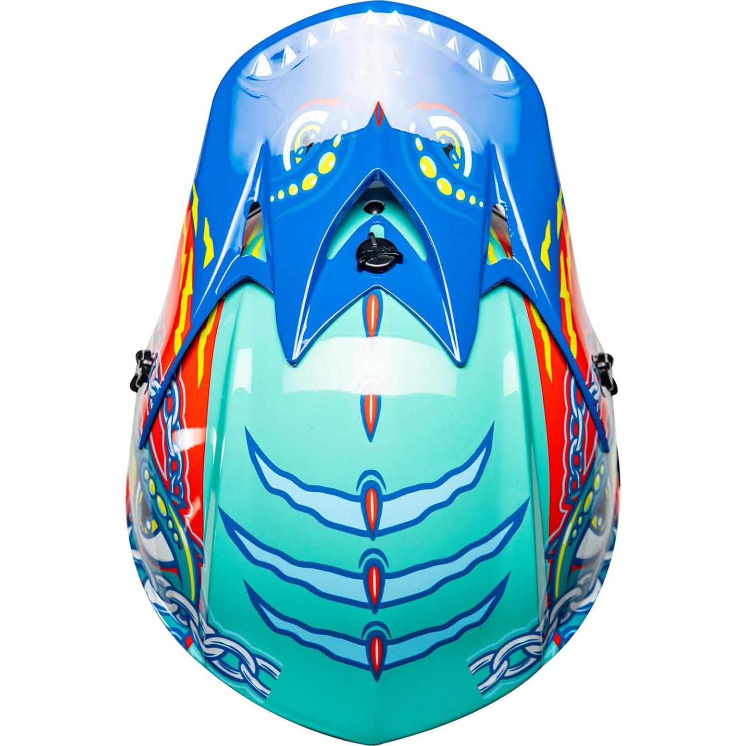 Casco ILM 128YS Verde Cocodrilo Juvenil Grande Offroad