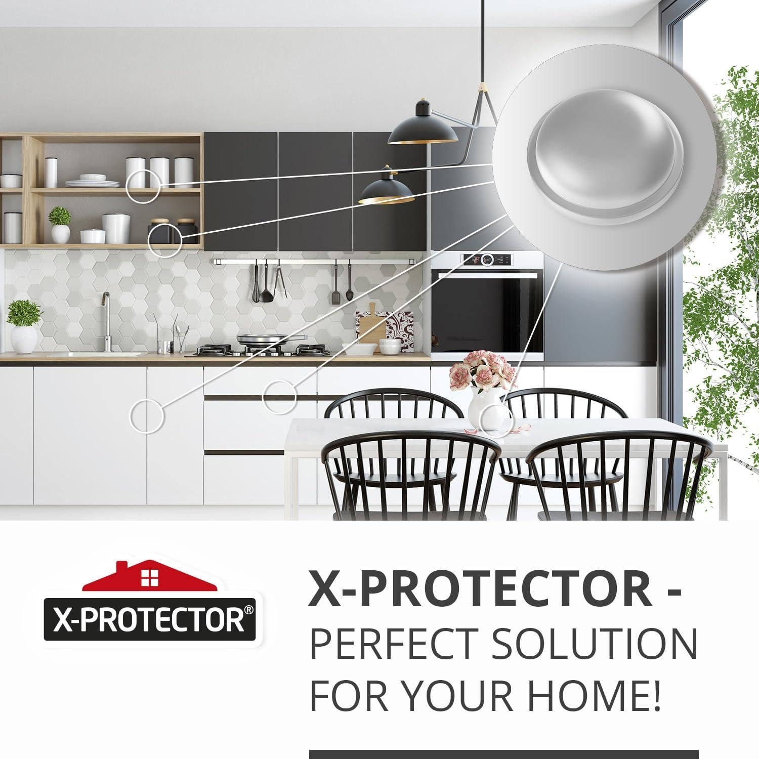 Protectores de Puertas de Gabinete X-PROTECTOR 200 PCS Silicona