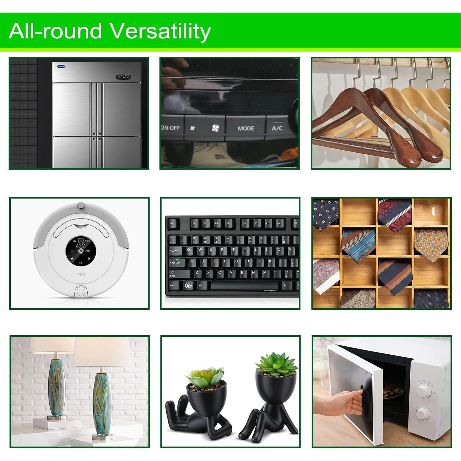 Bumpers de Goma Transparente Furnigear 96 Piezas Antideslizantes