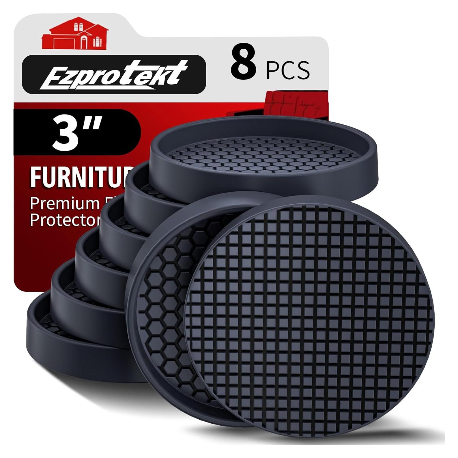 Almohadillas Antideslizantes Ezprotekt 8 Piezas 7.62 cm Negro