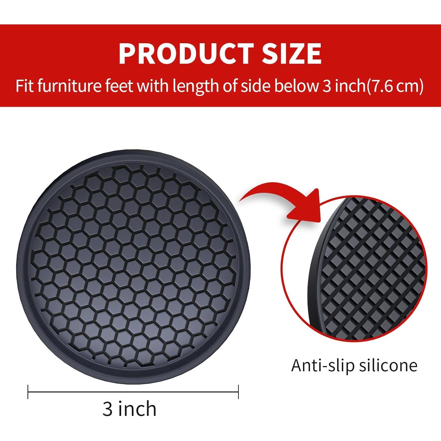 Almohadillas Antideslizantes Ezprotekt 8 Piezas 7.62 cm Negro