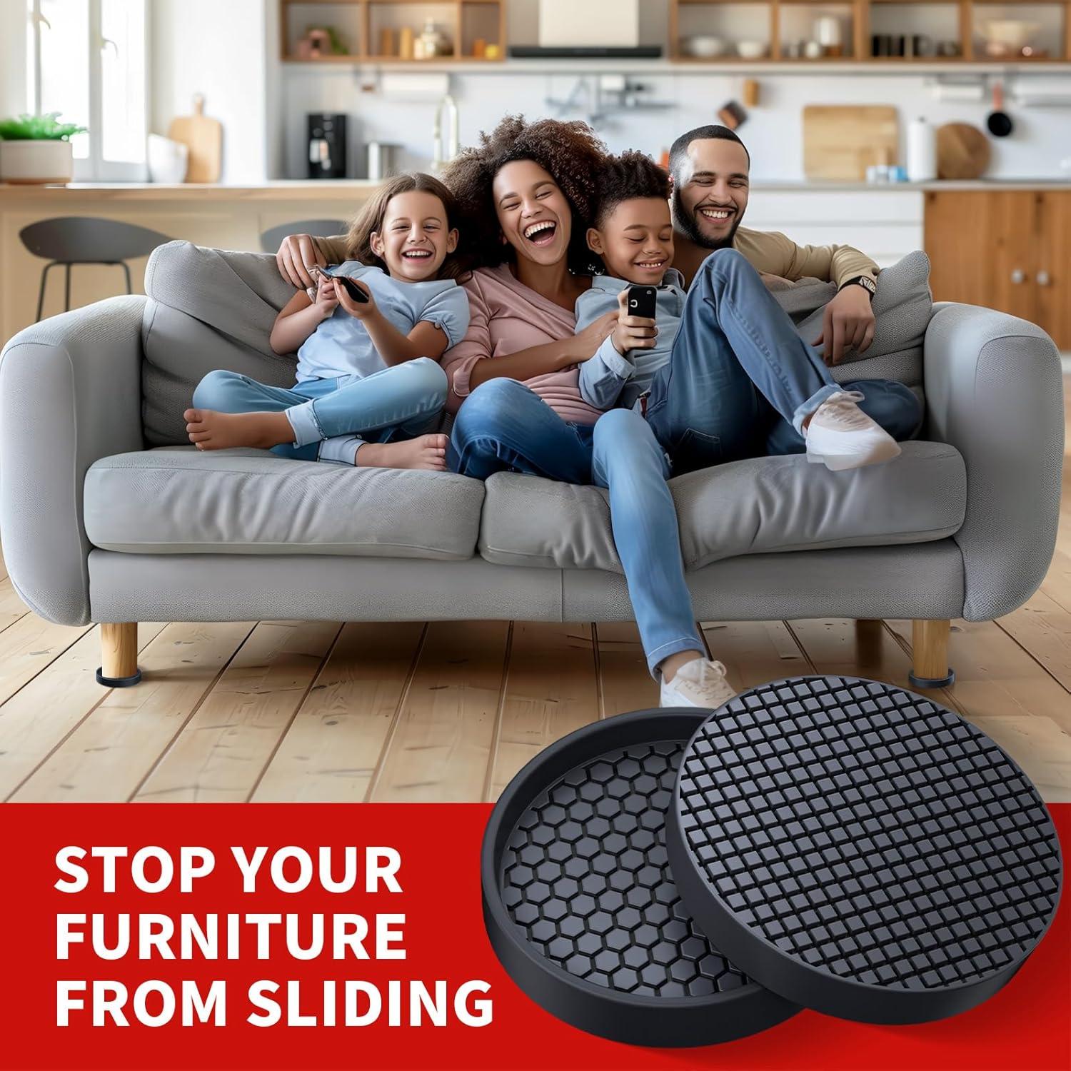 Almohadillas Antideslizantes Ezprotekt 8 Piezas 7.62 cm Negro