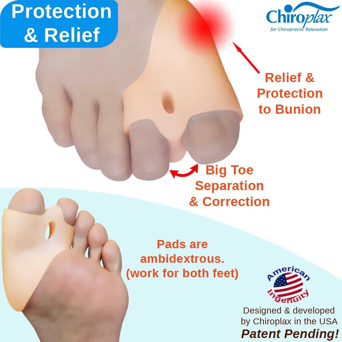 Corrector de Juanetes Chiroplax - Almohadillas de Gel Grande