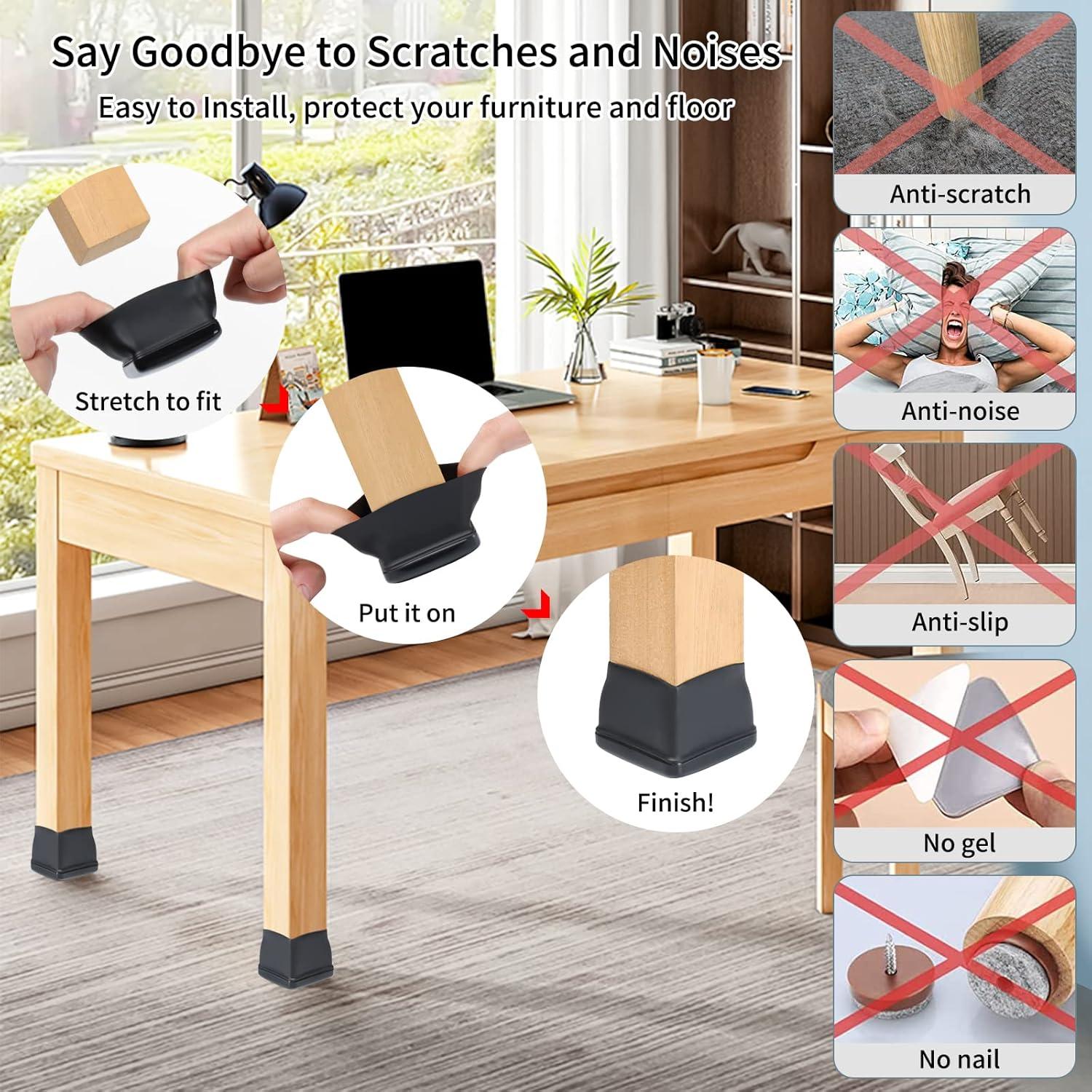 Deslizadores de Teflón Ezprotekt XL para Patas de Muebles 8 Pcs