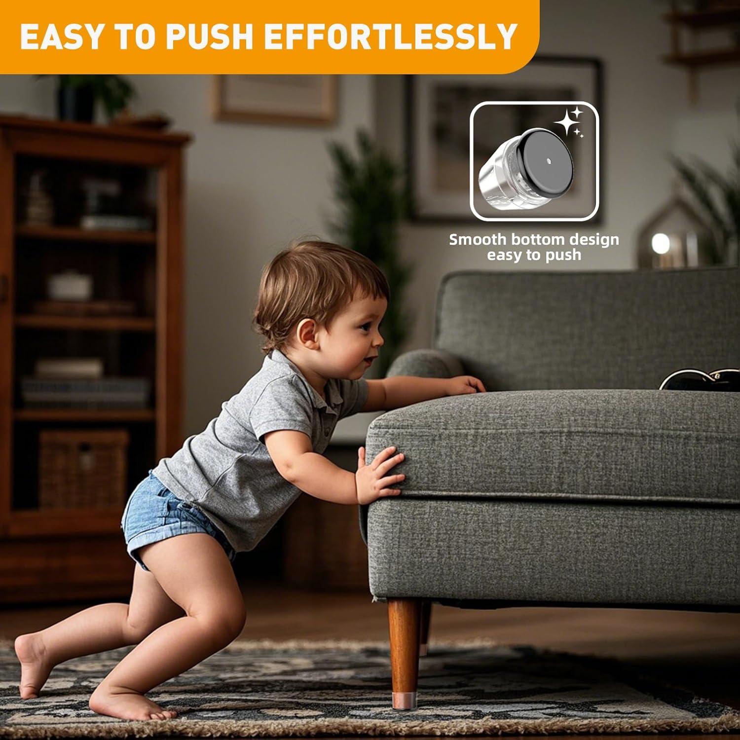 Deslizadores de Muebles CHWM 24 PCS para Alfombra Redondos