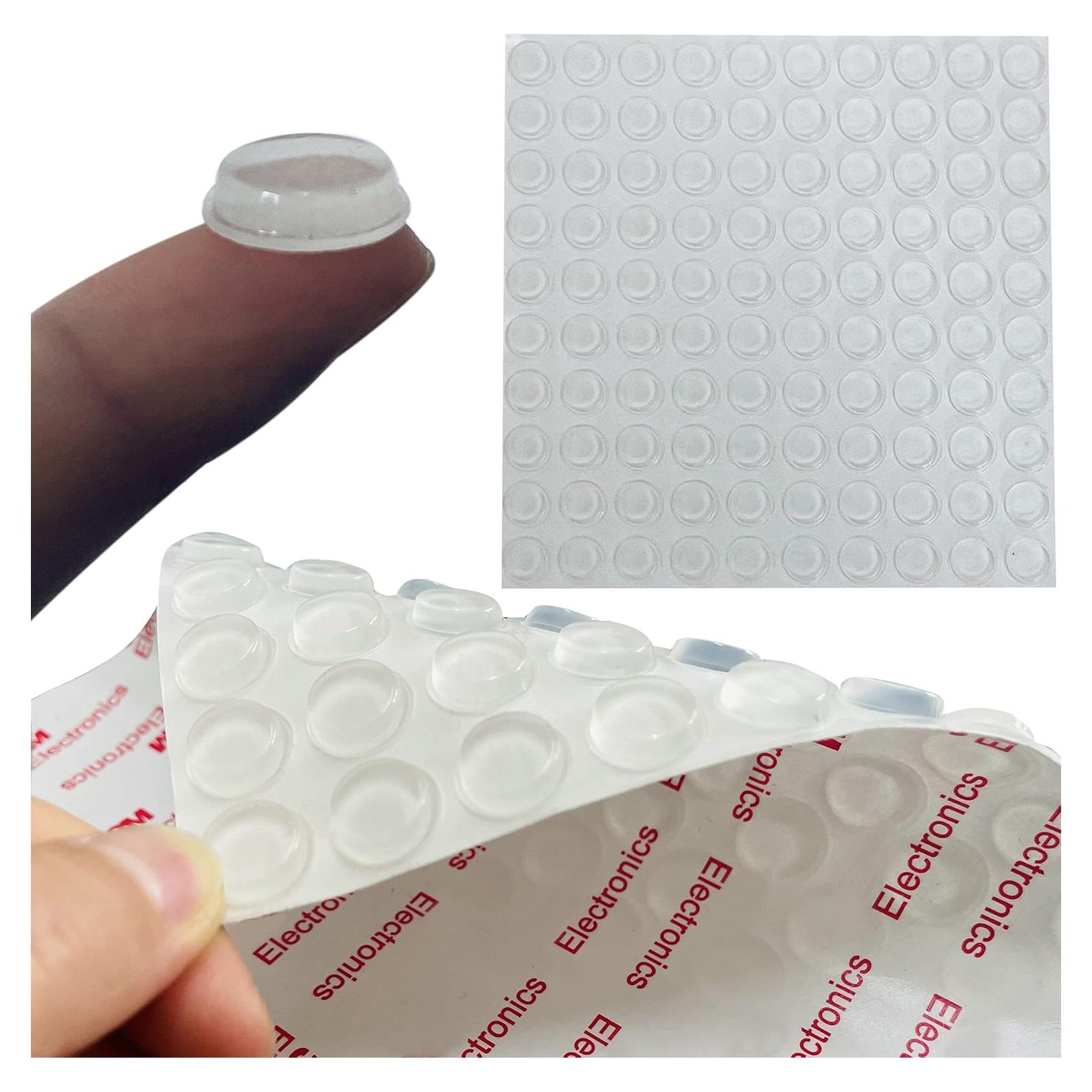 100 Topes de Puerta de Silicona Autoadhesivos Monochef 12.7mm