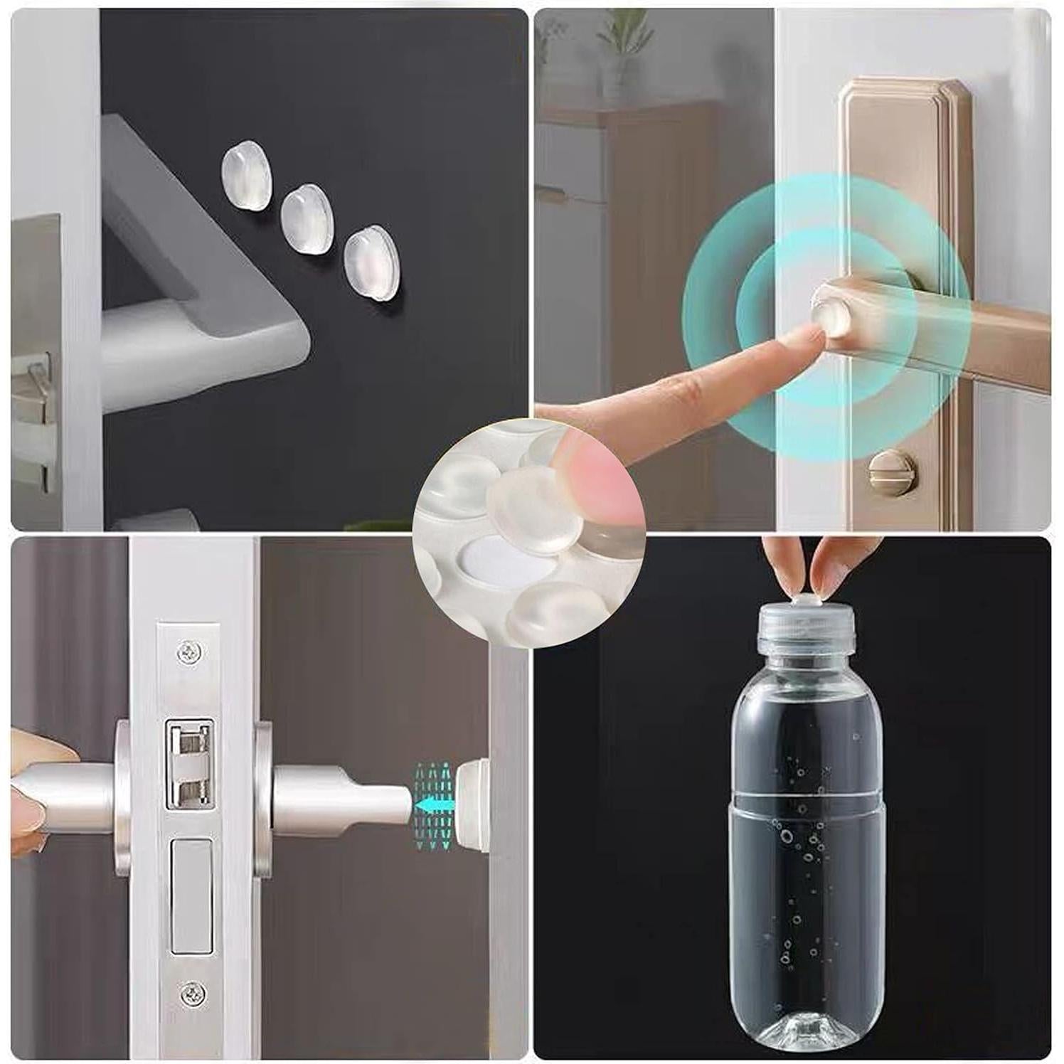 100 Topes de Puerta de Silicona Autoadhesivos Monochef 12.7mm