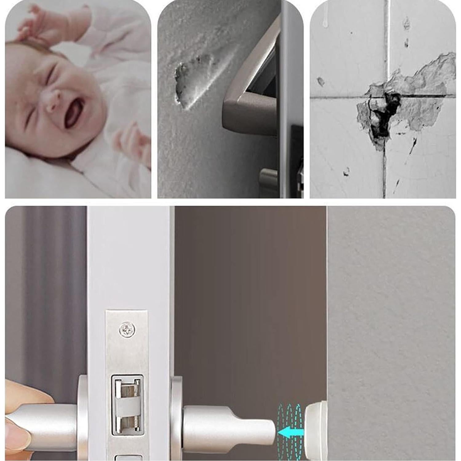 100 Topes de Puerta de Silicona Autoadhesivos Monochef 12.7mm