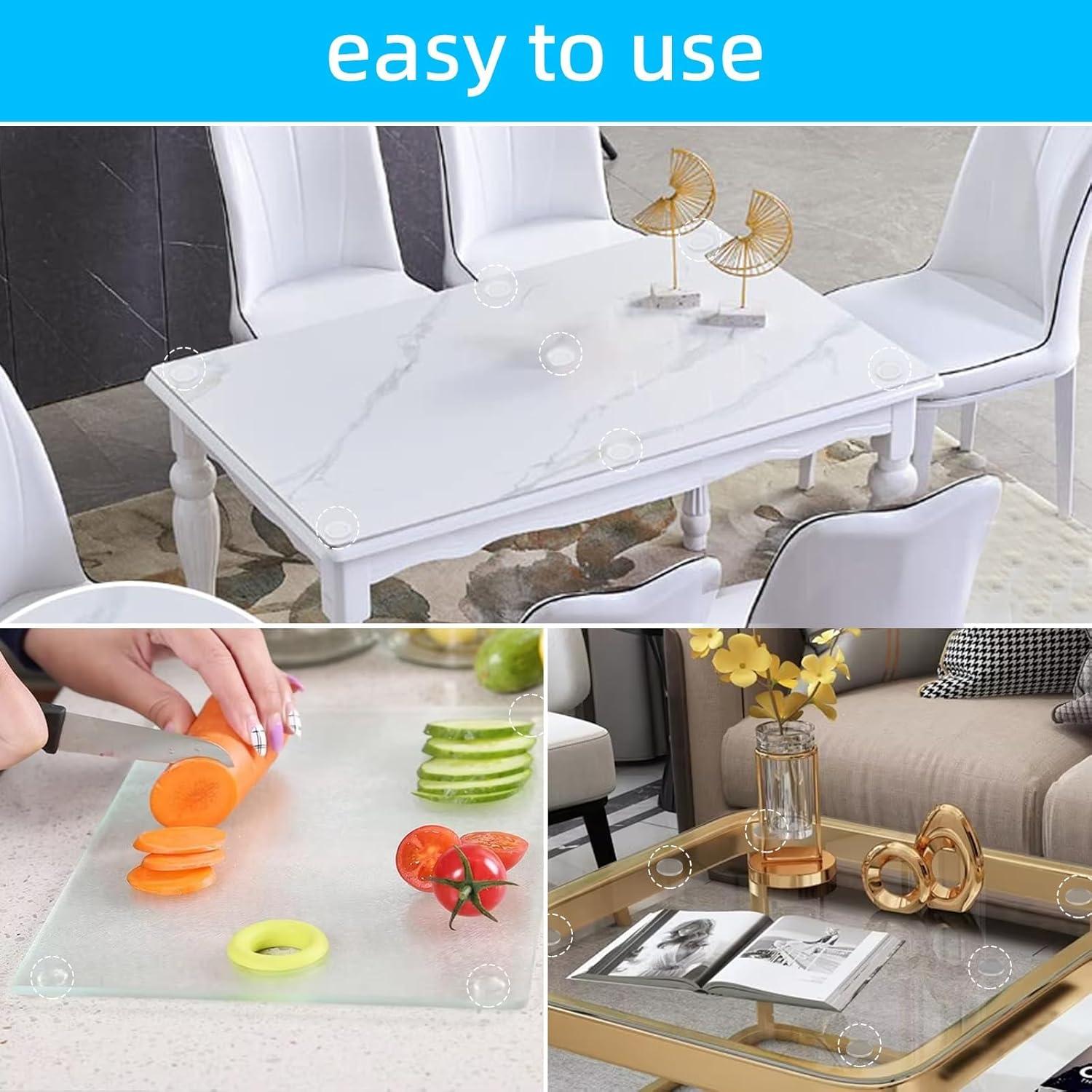 Almohadillas Antideslizantes para Mesas de Vidrio Pretwad - 50 Piezas