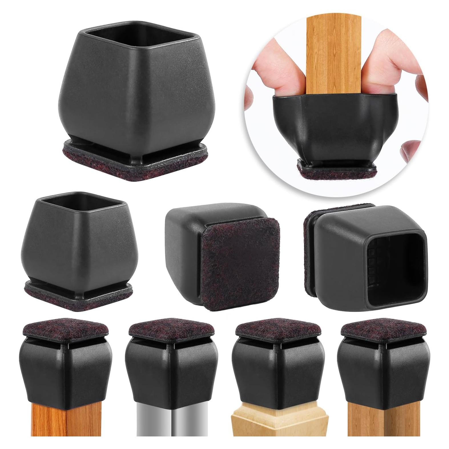 Ezprotekt 24 Protectores de Suelo de Silicona para Patas Cuadradas